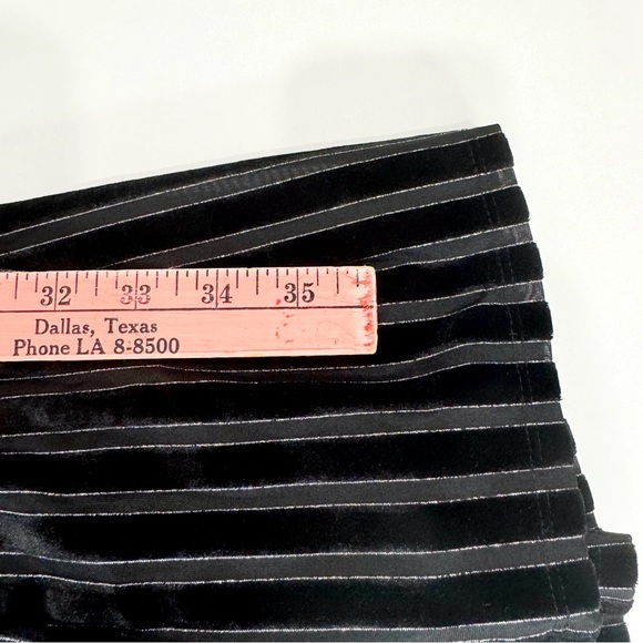 J. Jill Wearever Collection Dress Women's Large Velvet Sleeveless Striped Black - Picture 12 of 14